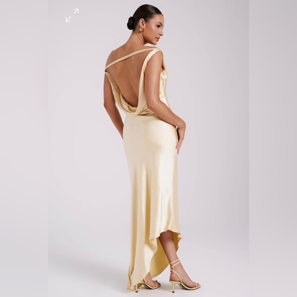 NWOT Meshki Yvette Slip Maxi Dress Butter Yellow